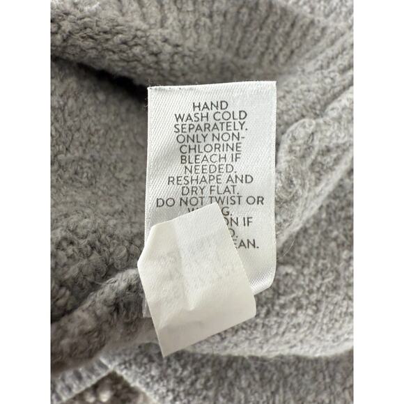 J Jill Womens Sz S Wool Cotton Blend Cowl Neck Sweater Gray Long Sleeve Pullover - Picture 7 of 8